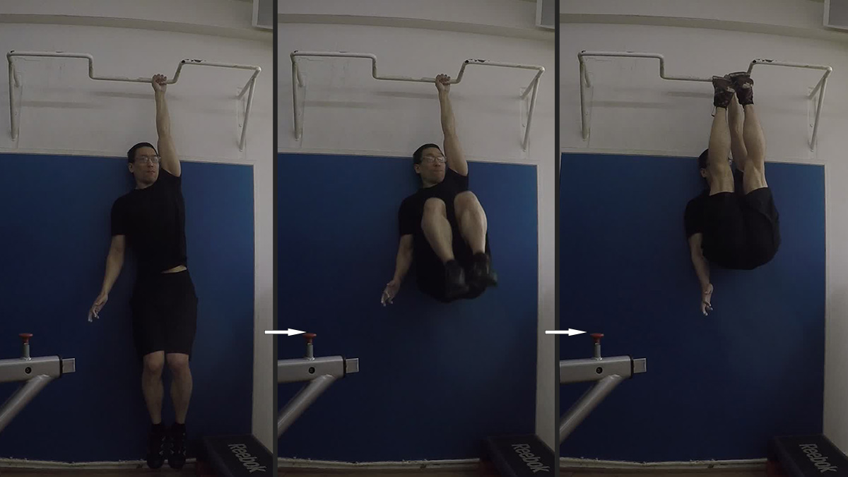 Levés de Jambes en Suspension Niveau 12 Extension de Jambes d'un Bras