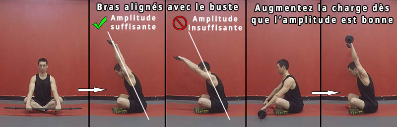 Flexion assis avec barre