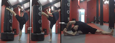 High Kicks et Stretching en Interval Training Round 10