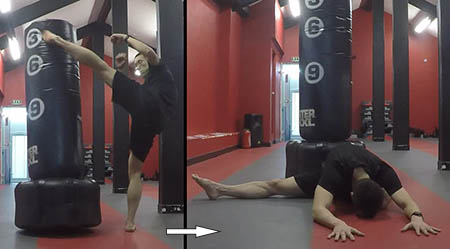 High Kicks et Stretching en Interval Training Round 1