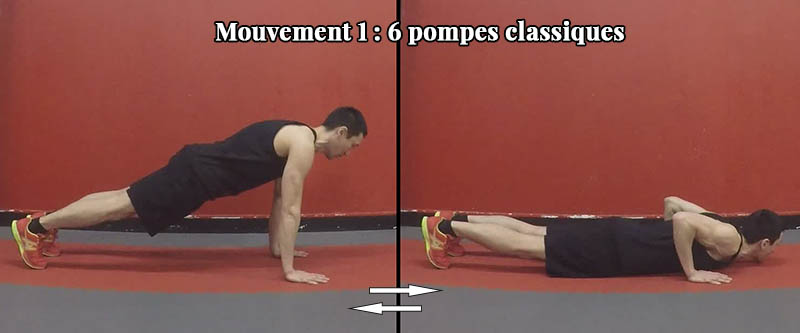 Mouvement 1 : pompes classiques