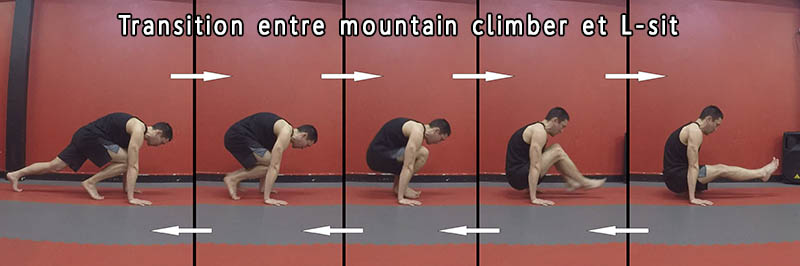 Tabata Moutain Climber et L-sit, transition sol