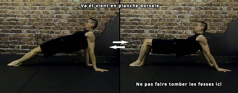 Va et vient en planche dorsale