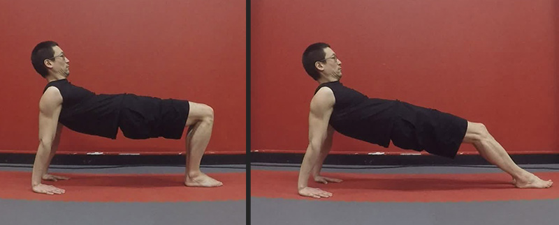 Planche Dorsale jambes fléchies