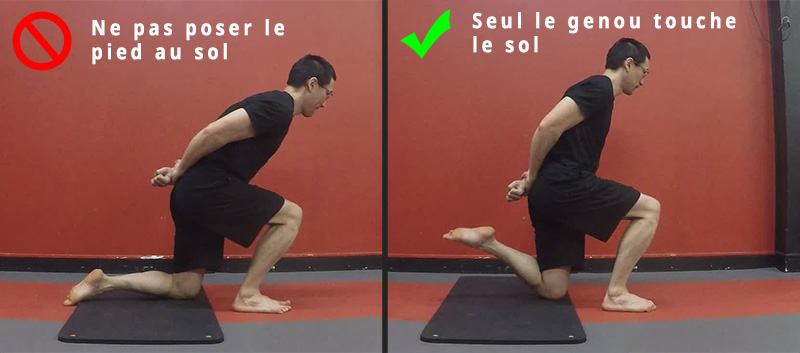 Skater Squat position jambe arrière