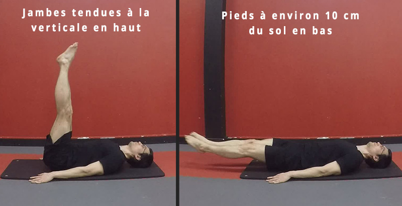 Double Leg Circle - positions haute et basse