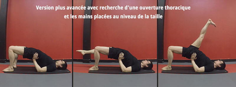 Pilates - Shoulder Bridge version avancée