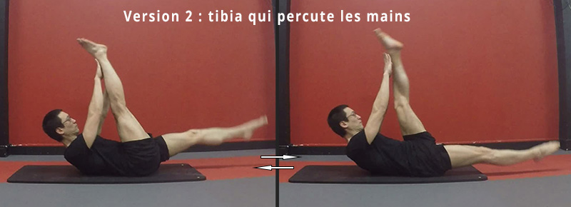 Version 2 du Single Straight Leg Stretch