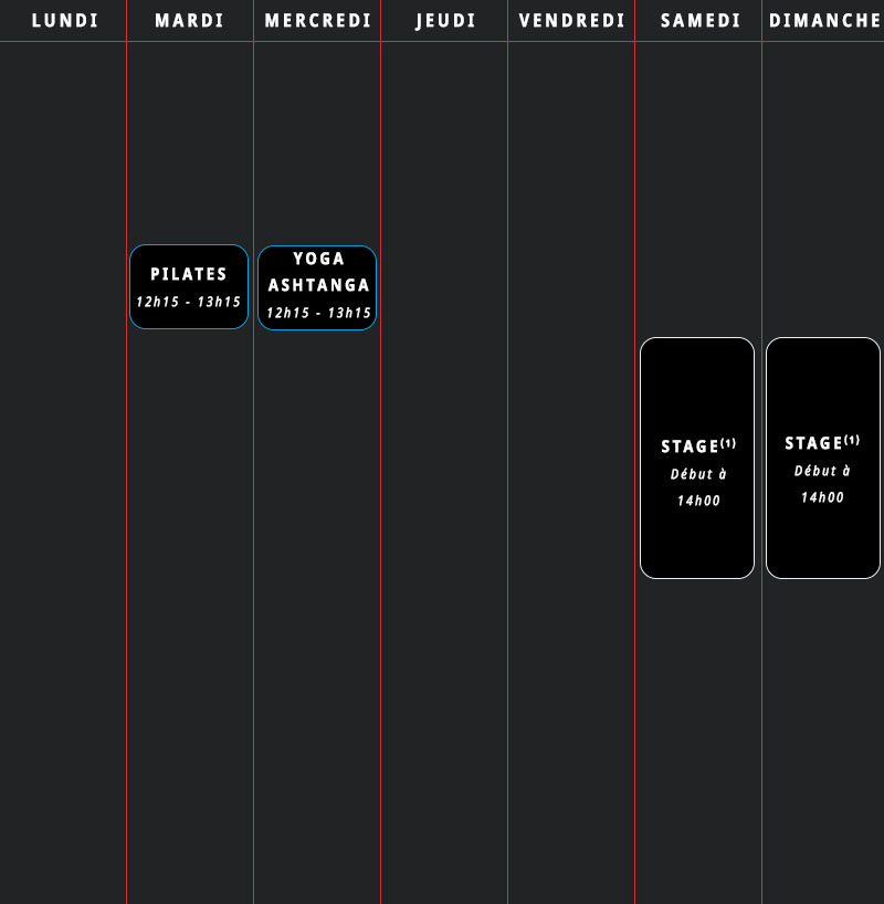 Planning des cours collectifs