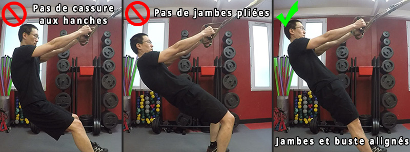 TRX - Ecarté Epaules - erreurs de placement