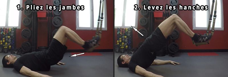 TRX - Leg Curl position intermédiaire et fin